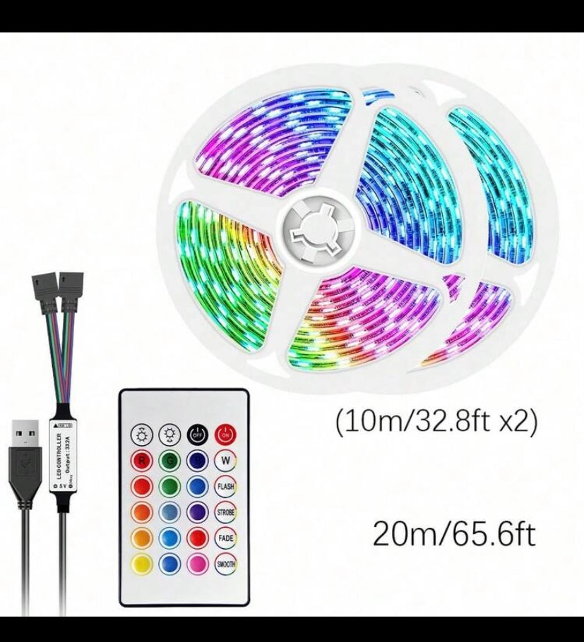 RGB LED Strip Lights – Remote Controlled Mood Lighting