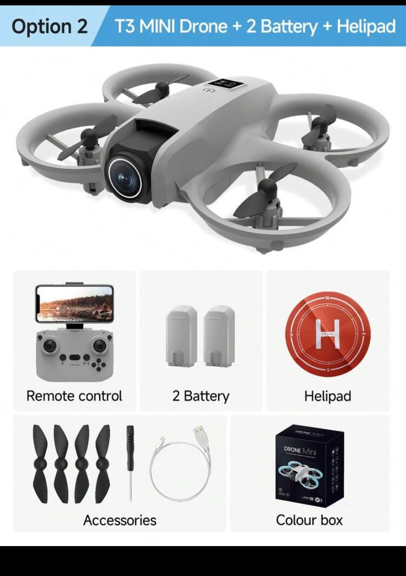 AXNEN T3 Mini Drone 2026 – Dual Camera FPV Drone with Smart Obstacle Avoidance